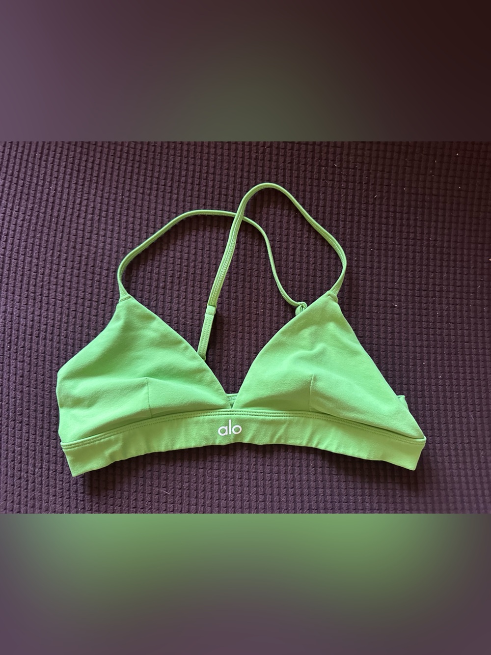 ALO Yoga Neon Green Triangle Swim Top